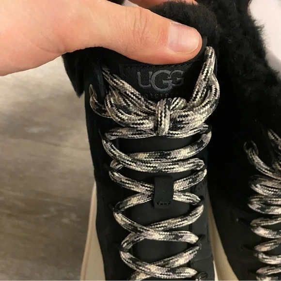 UGG | Adiroam Hiker Boot In Black and White NEW - Picture 6 of 13